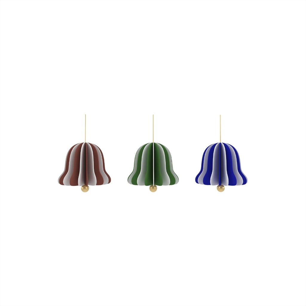 Christmas Bell Paper Ornament - sett med 3