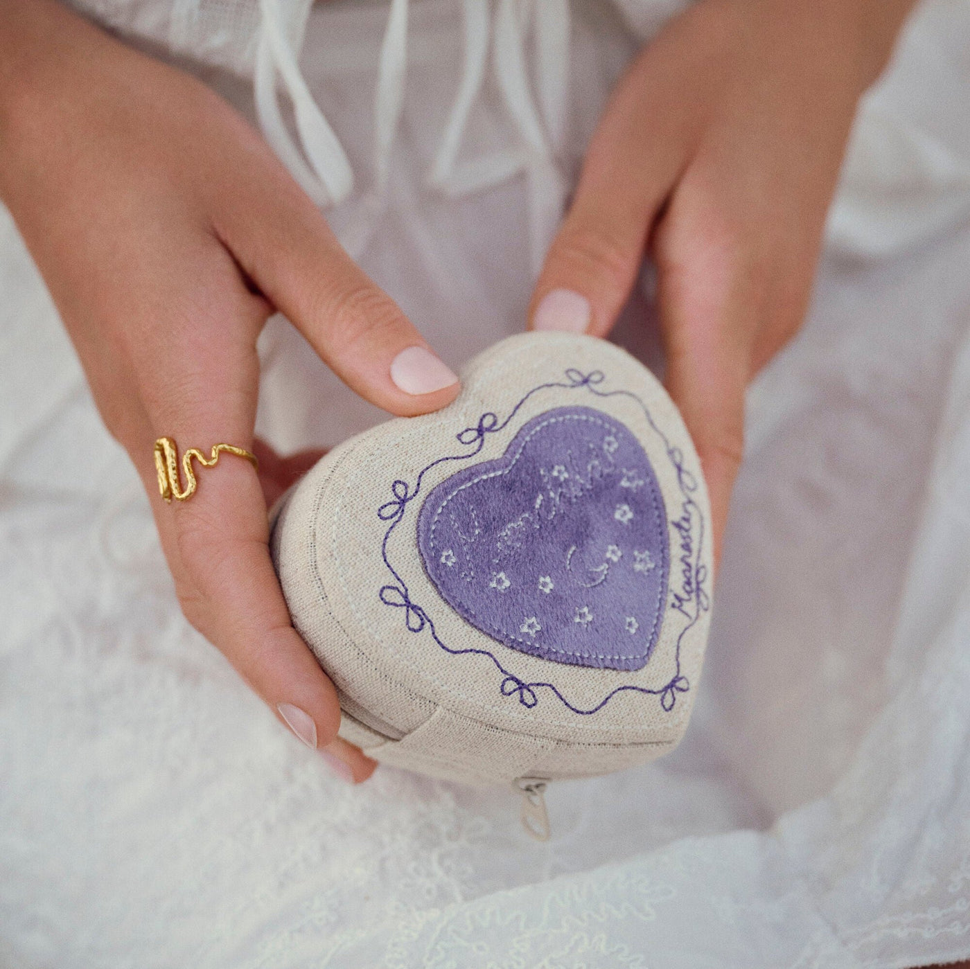 Heart Jewelry Box - Sand