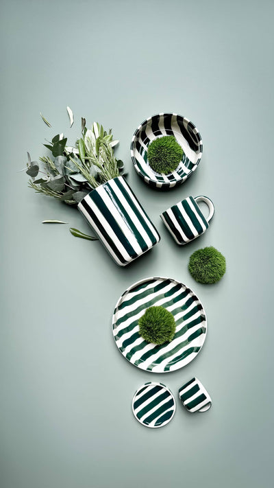 Stripes Vase - gentle green