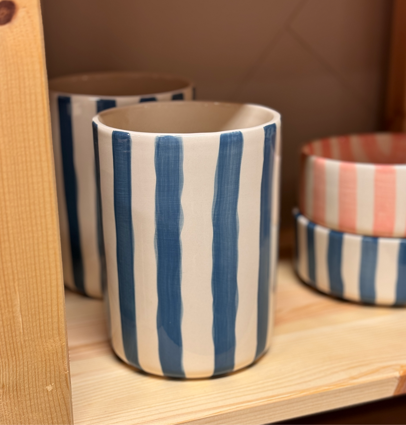 Stripes vase - Morning Azzurro