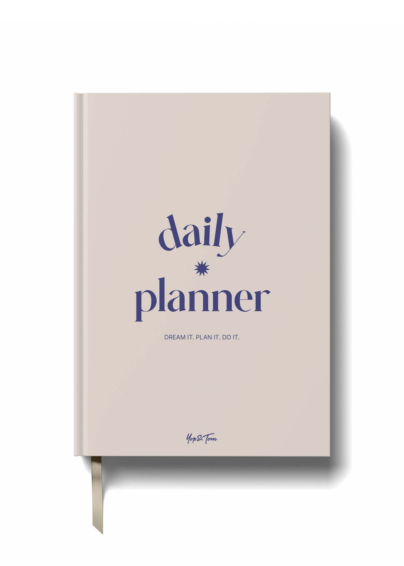 Daily Planner -  A5 Hardback - Sand and Navy