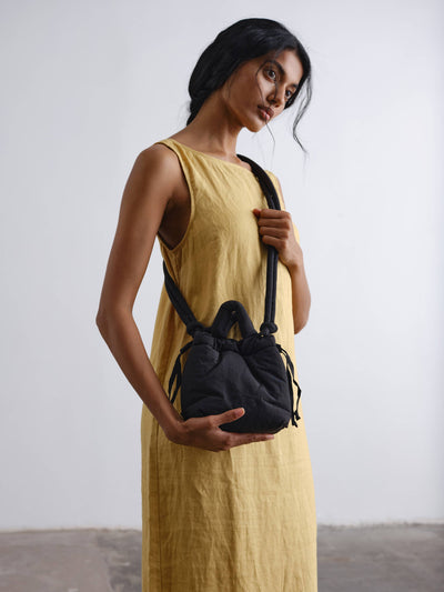 Micro Ona Soft Bag: Vichy yellow