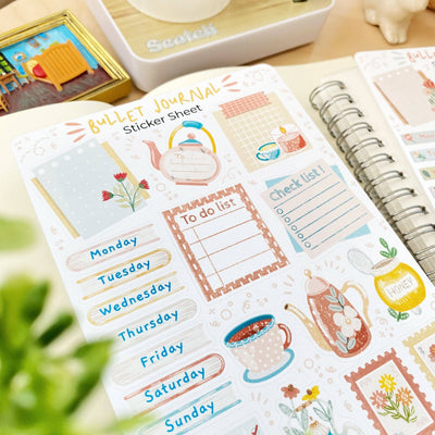 Tea set - Bullet Journal Essentials | Klistremerker