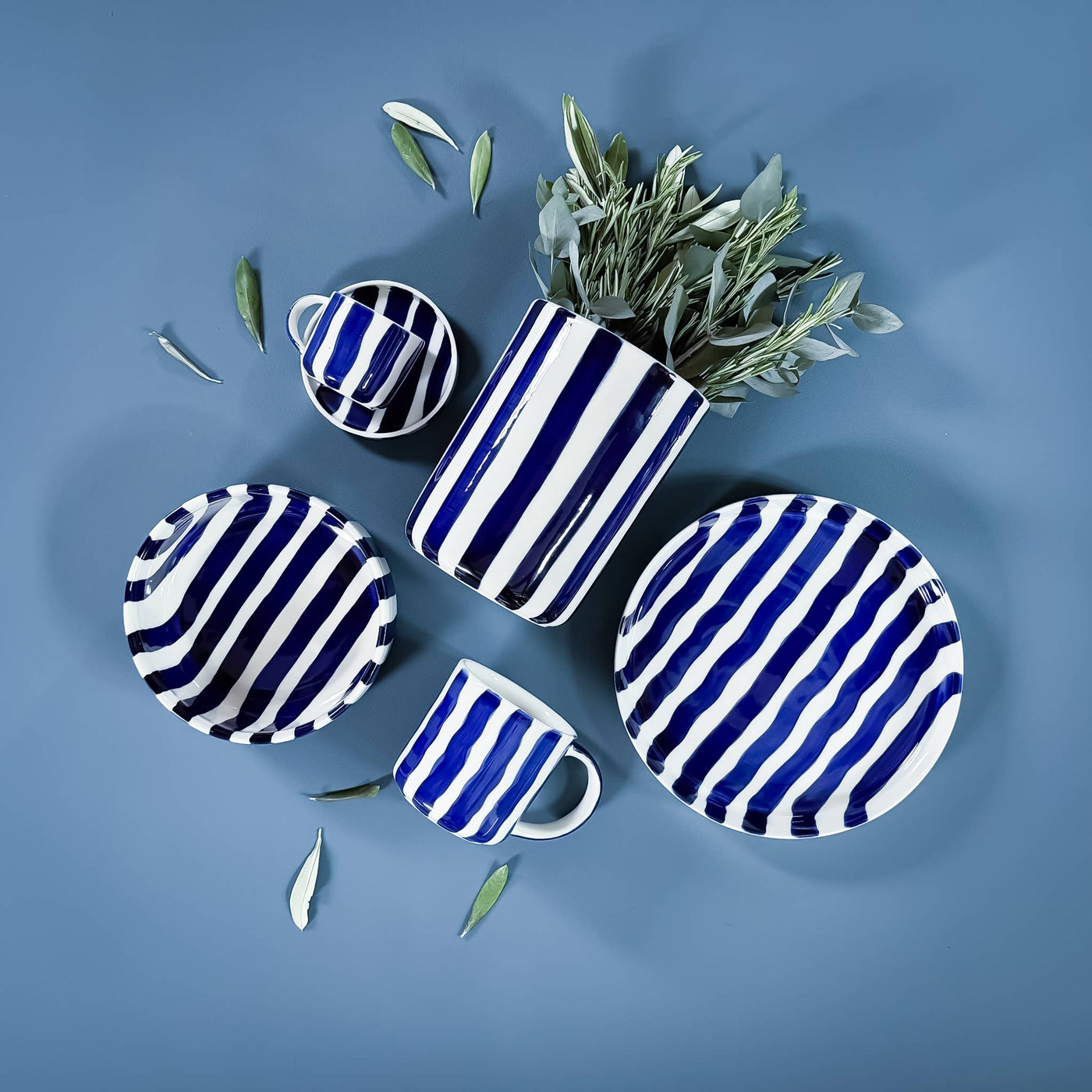 Stripes bolle - mare blue