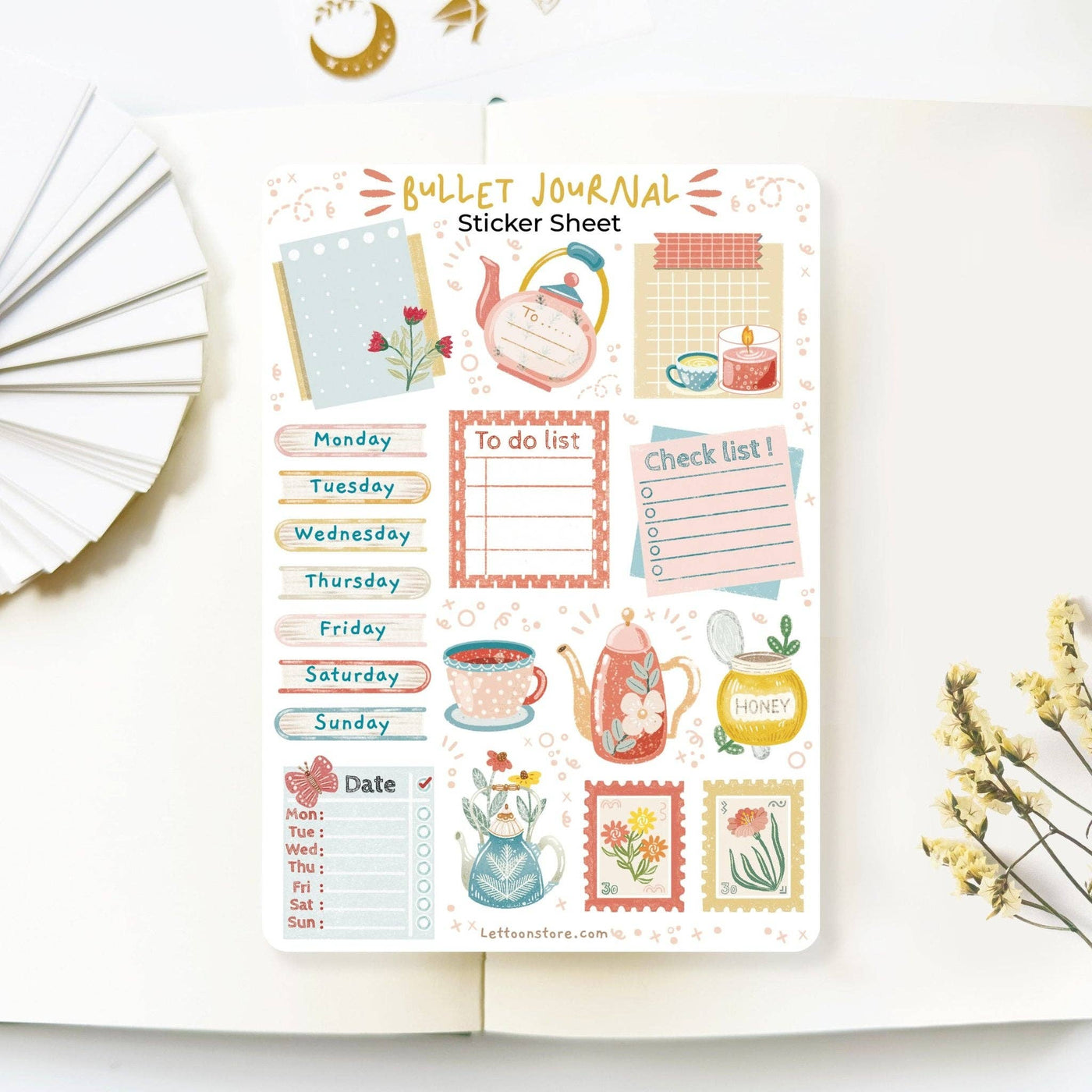 Tea set - Bullet Journal Essentials | Klistremerker