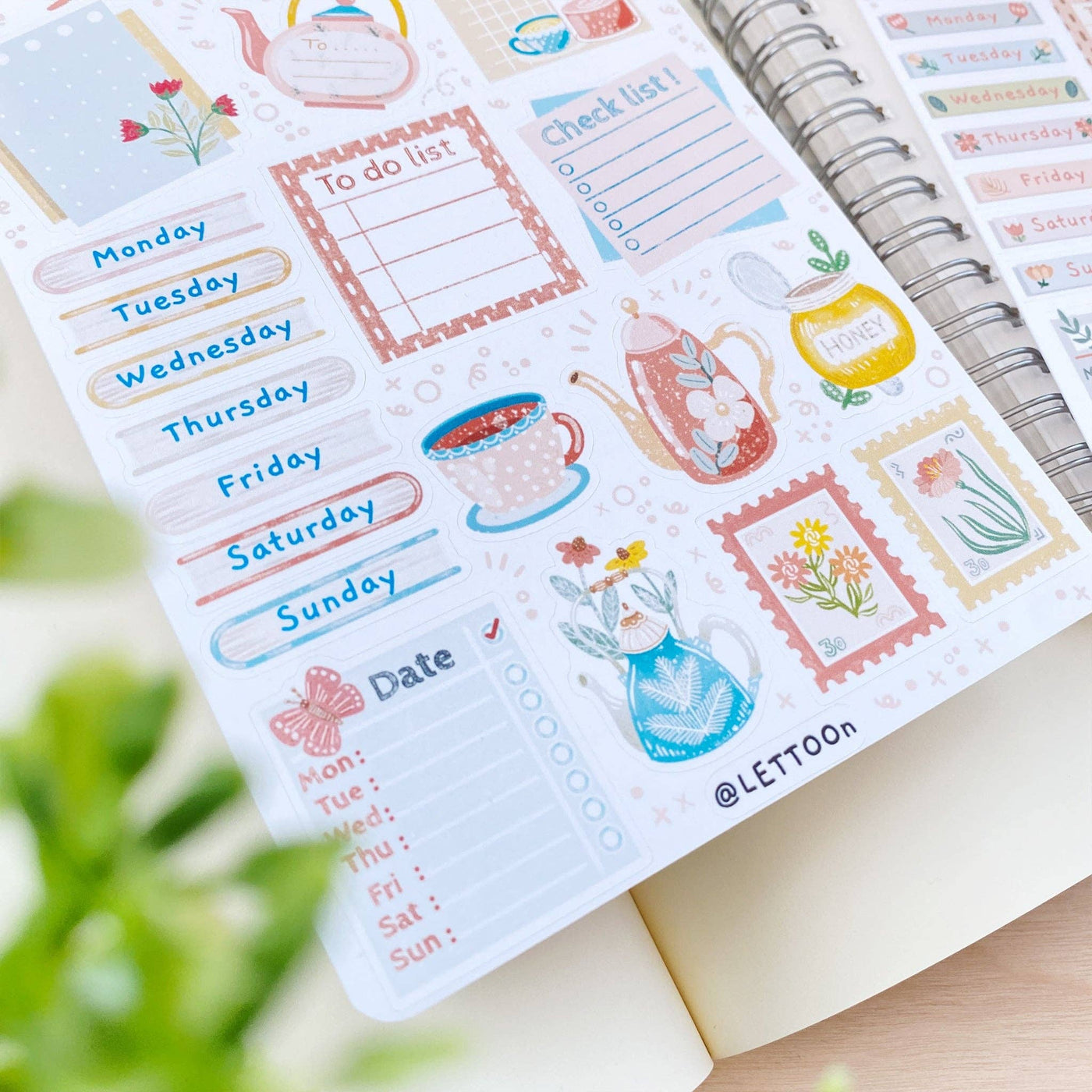 Tea set - Bullet Journal Essentials | Klistremerker